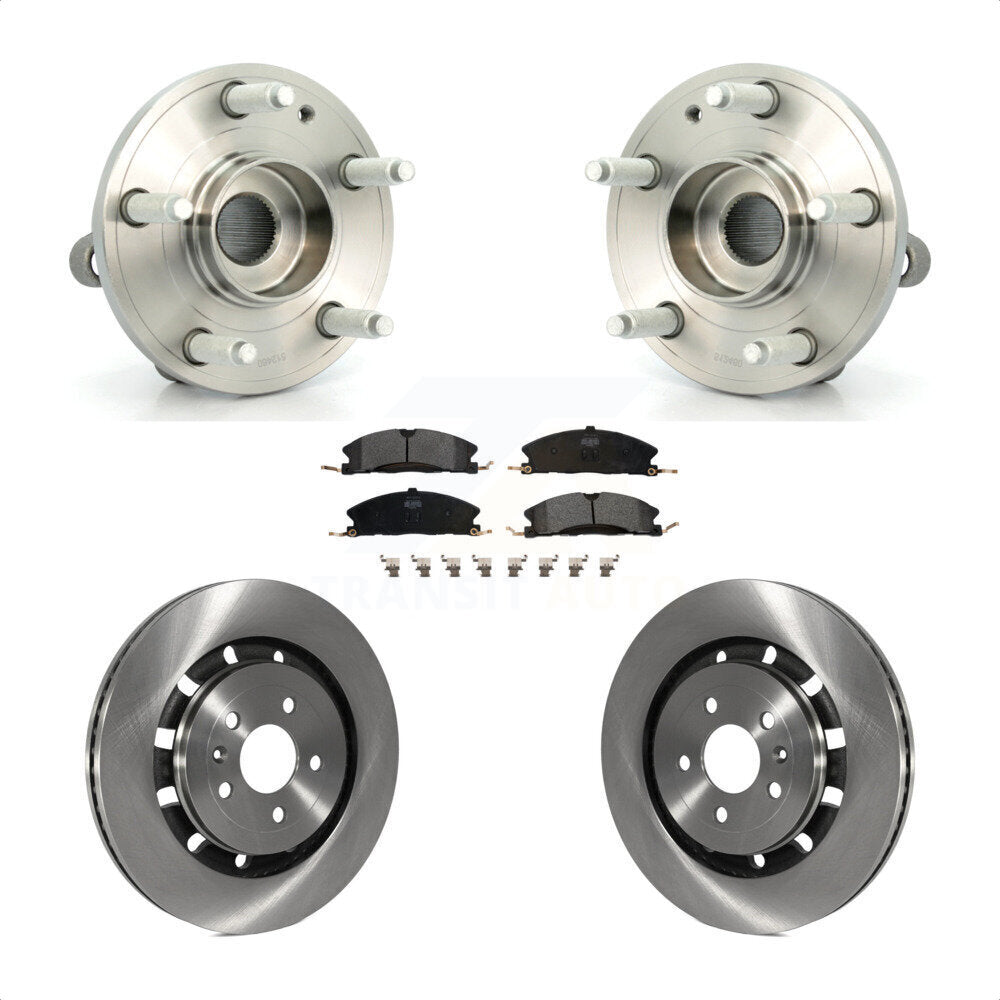 Hub Bearing Disc Brake Rotor Pads Front Kit For Ford Explorer Police Interceptor