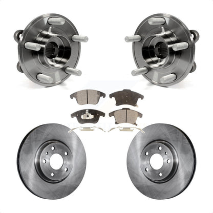 Hub Bearing Assembly Disc Brake Rotor Pads Front Kit For Ford Fusion Lincoln MKZ