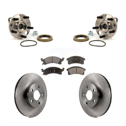 Hub Bearing Brake Rotor Pads Front Kit For Chevrolet Cavalier Pontiac Sunfire Am