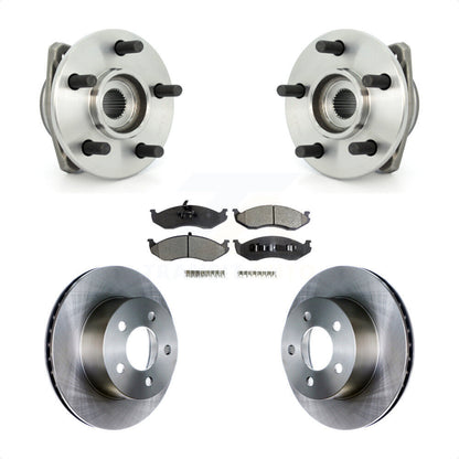Hub Bearing Brake Rotor Pads Front Kit For Jeep Wrangler Cherokee Grand Comanche