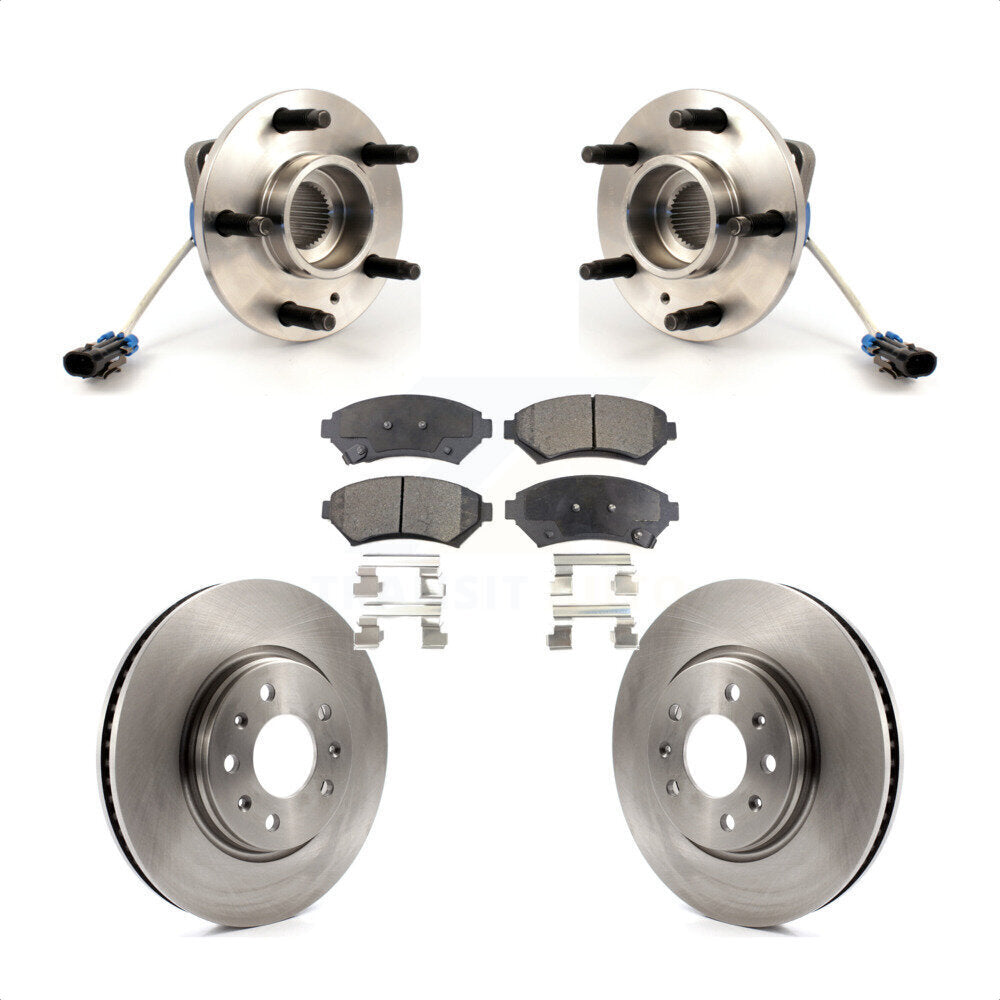Hub Bearing Assembly Disc Brake Rotor & Pads Front Kit For 2003 Cadillac Seville