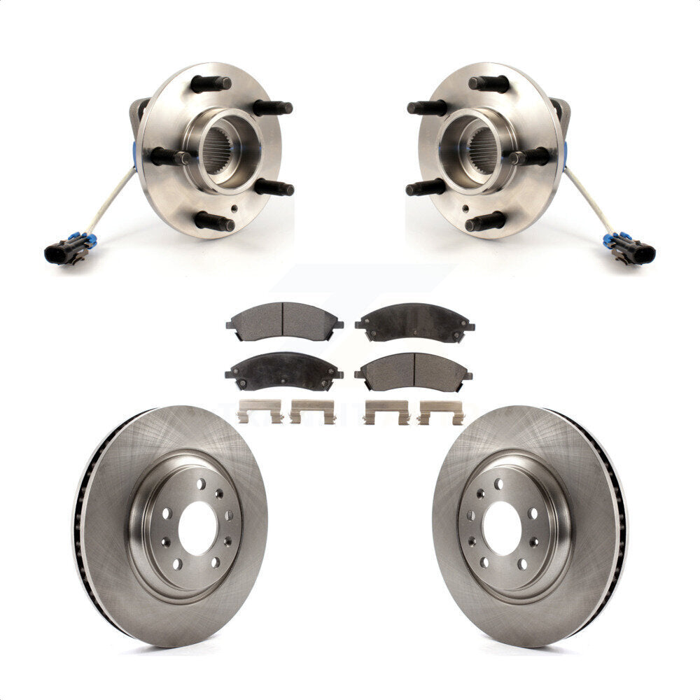 Hub Bearing Disc Brake Rotor Pads Front Kit For 2004-2005 Pontiac Bonneville GXP