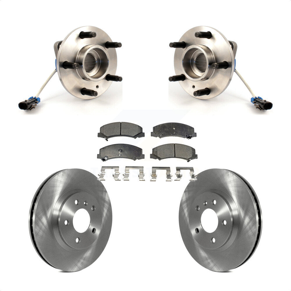 Hub Bearing Brake Rotor & Pad Front Kit For Chevrolet Impala Buick Lucerne Monte