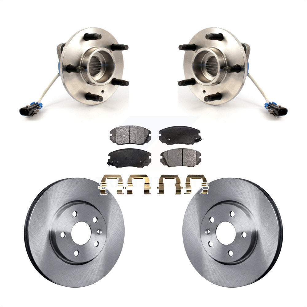 Hub Bearing Assembly Disc Brake Rotors And Pads Front Kit For 2010 Buick Allure