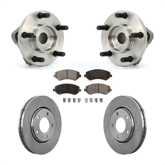 Hub Bearing Brake Rotor & Pads Front Kit For Dodge Caravan Grand Chrysler Town