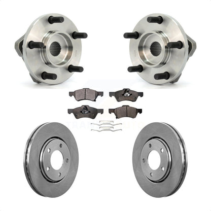 Hub Bearing Disc Brake Rotor & Pads Front Kit For Dodge Caravan Chrysler Voyager