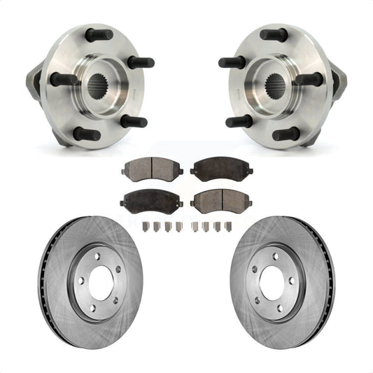 Hub Bearing Brake Rotor & Pad Front Kit For Dodge Grand Caravan Chrysler Voyager