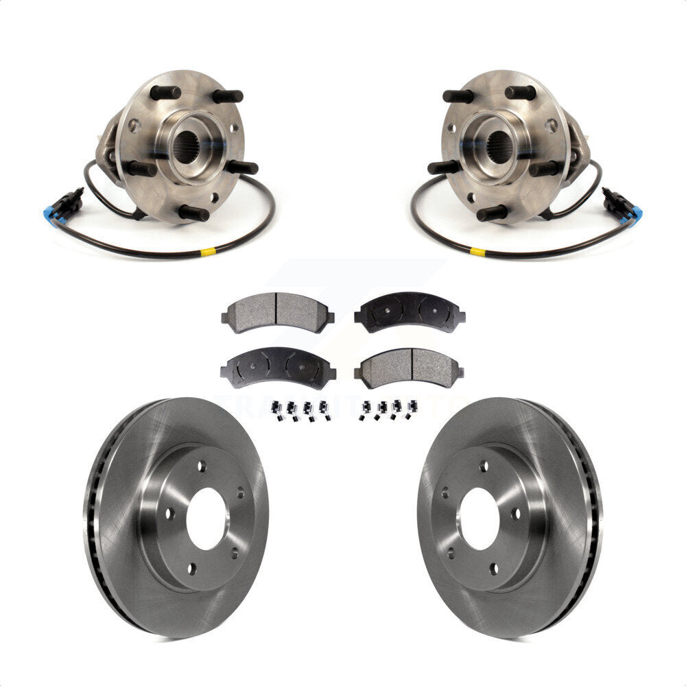 Hub Bearing Brake Rotor Pads Front Kit For Chevrolet GMC Blazer S10 Jimmy Sonoma