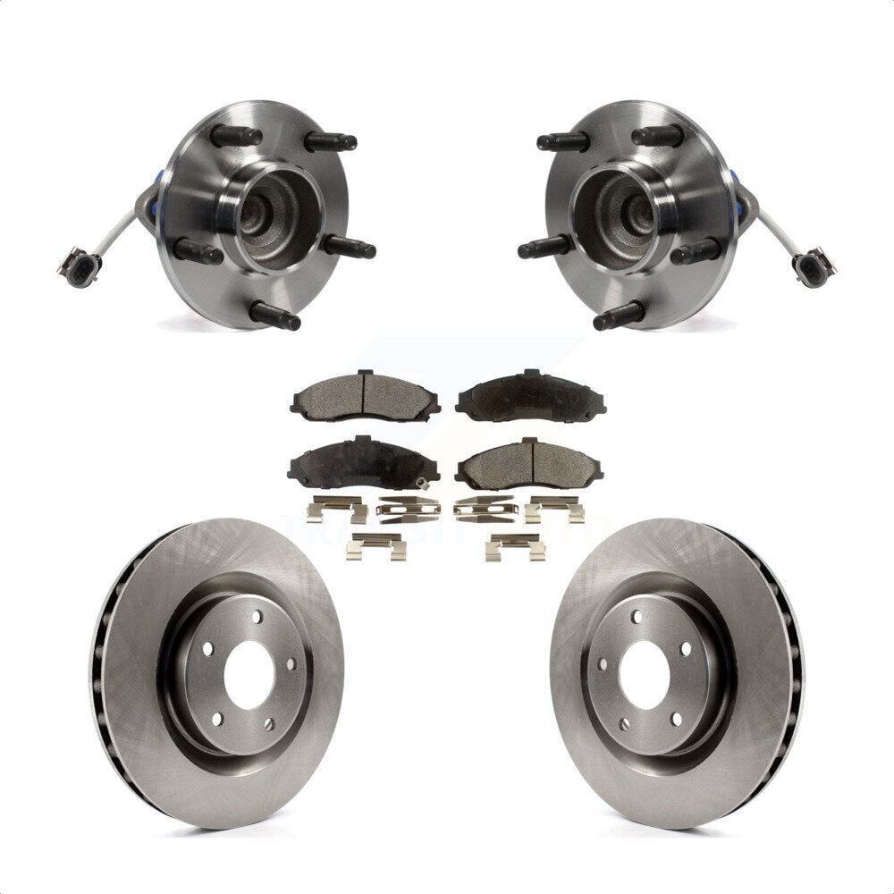Hub Bearing Disc Brake Rotor & Pad Front Kit For Chevrolet Corvette Cadillac XLR