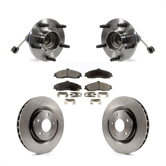 Hub Bearing Disc Brake Rotor & Pad Front Kit For Chevrolet Corvette Cadillac XLR