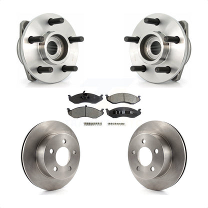 Hub Bearing Assembly Brake Rotor And Pad Front Kit For Jeep Wrangler Cherokee TJ
