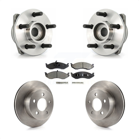 Hub Bearing Assembly Brake Rotor And Pad Front Kit For Jeep Wrangler Cherokee TJ