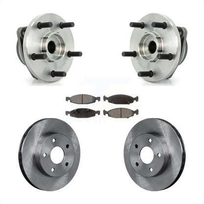Hub Bearing Assembly Disc Brake Rotor And Pads Front Kit For Jeep Grand Cherokee
