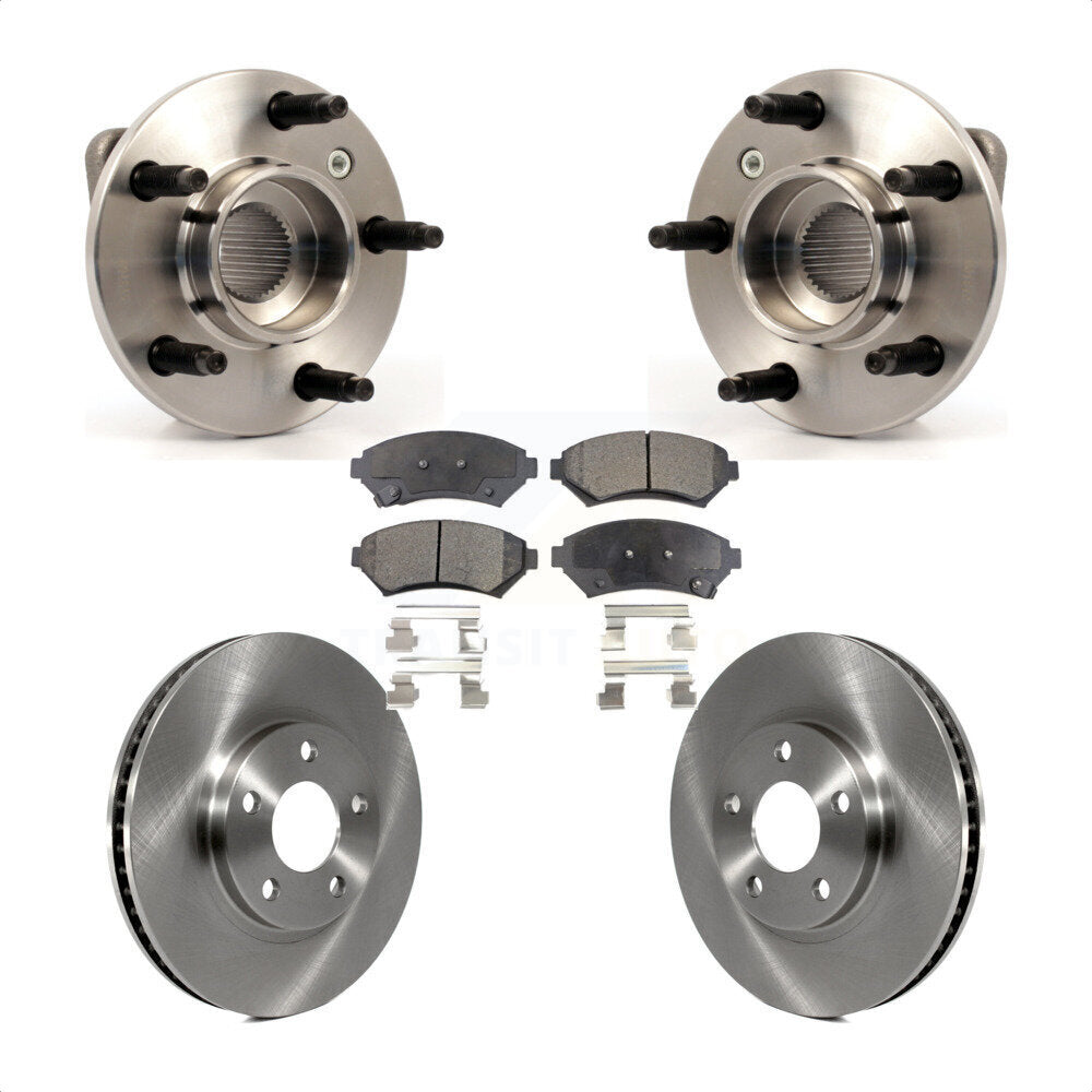 Hub Bearing Brake Rotor & Pad Front Kit For Chevrolet Impala Monte Carlo Non-ABS