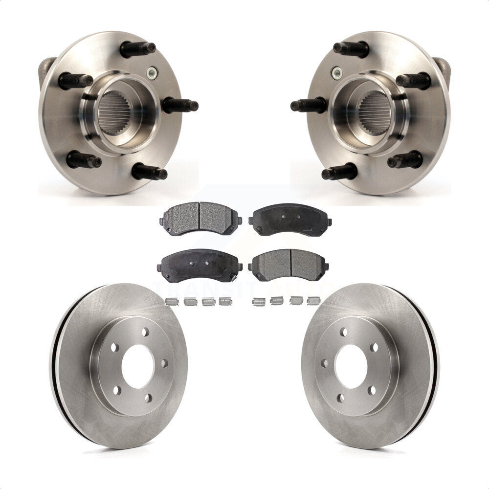 Hub Bearing Disc Brake Rotor & Pads Front Kit For Buick Rendezvous Pontiac Aztek