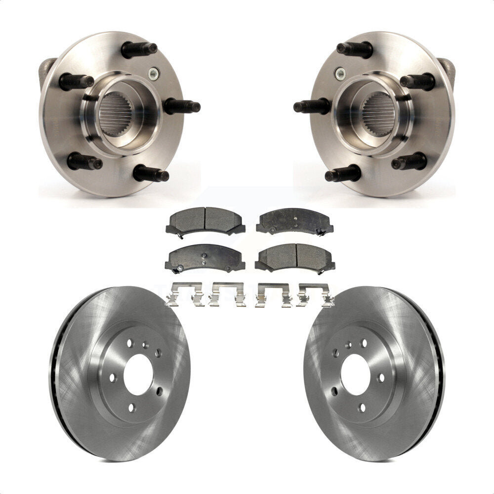Hub Bearing Brake Rotor & Pad Front Kit For Chevrolet Impala Monte Carlo Non-ABS