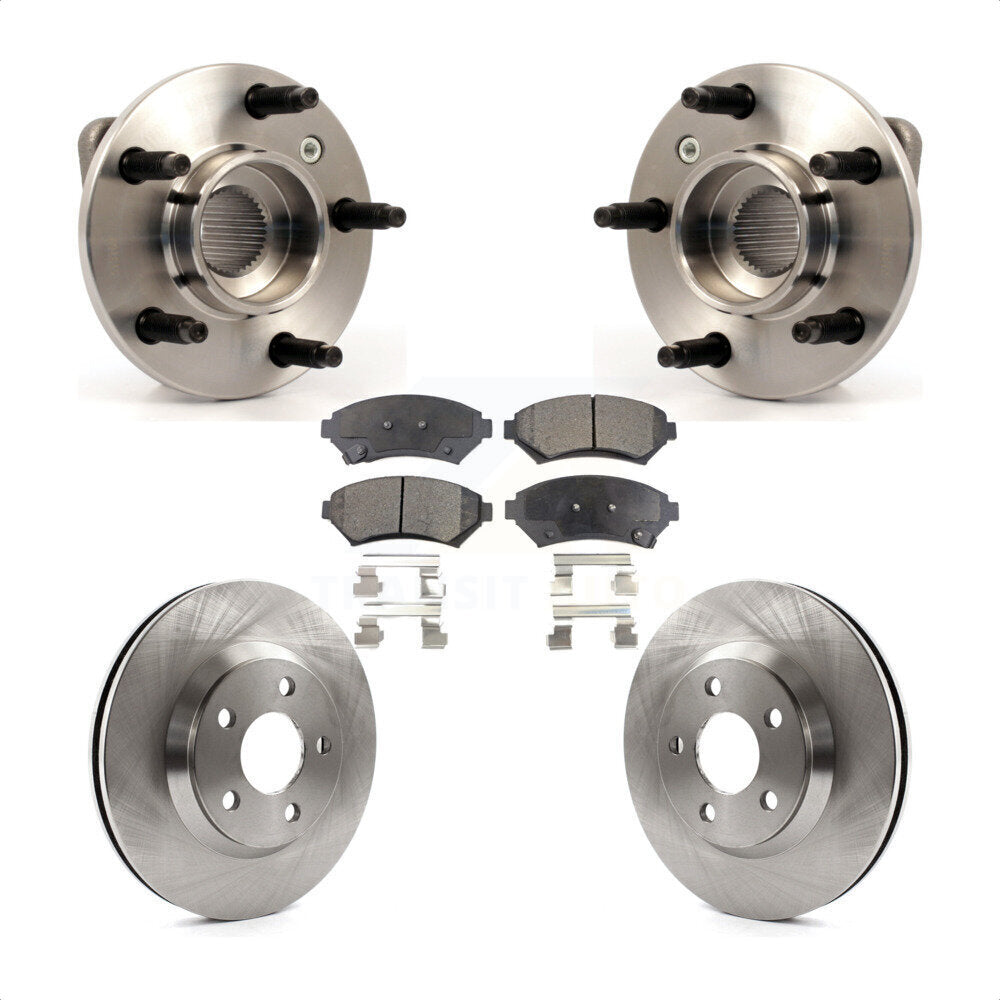Hub Bearing Brake Rotor & Pad Front Kit For Chevrolet Impala Monte Carlo Non-ABS