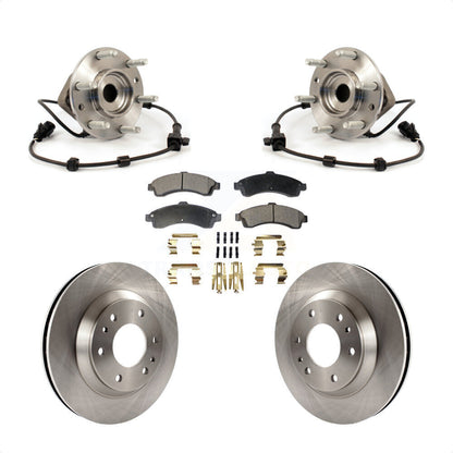 Hub Bearing Brake Rotor Pads Front Kit For GMC Envoy Chevrolet Trailblazer Buick