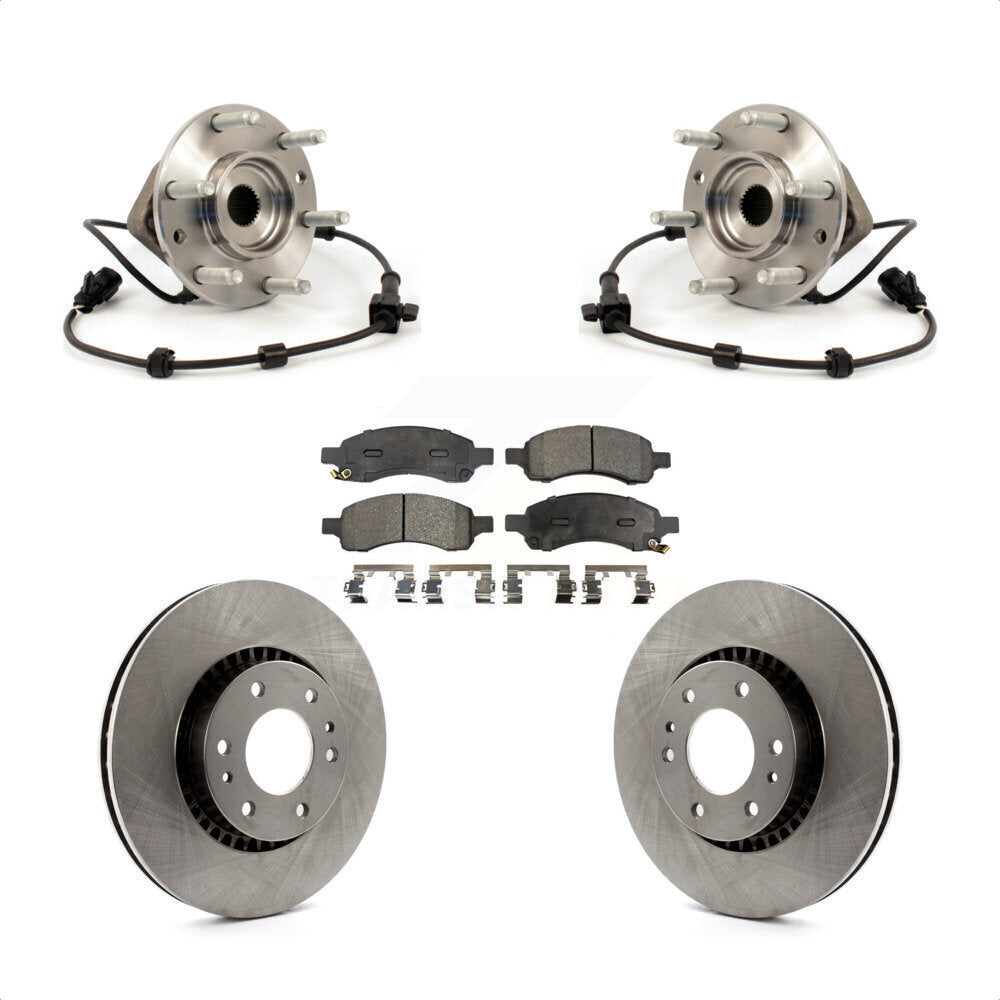 Hub Bearing Brake Rotor Pad Front Kit For Chevrolet Trailblazer GMC Envoy XL EXT