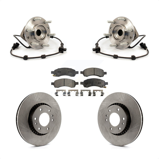 Hub Bearing Brake Rotor Pad Front Kit For Chevrolet Trailblazer GMC Envoy XL EXT