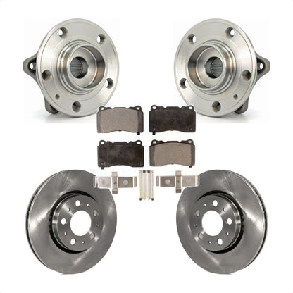 Hub Bearing Assembly Disc Brake Rotor & Pads Front Kit For 2005-2007 Volvo V70 R
