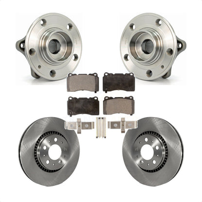 Hub Bearing Assembly Disc Brake Rotor & Pads Front Kit For 2005-2007 Volvo V70 R