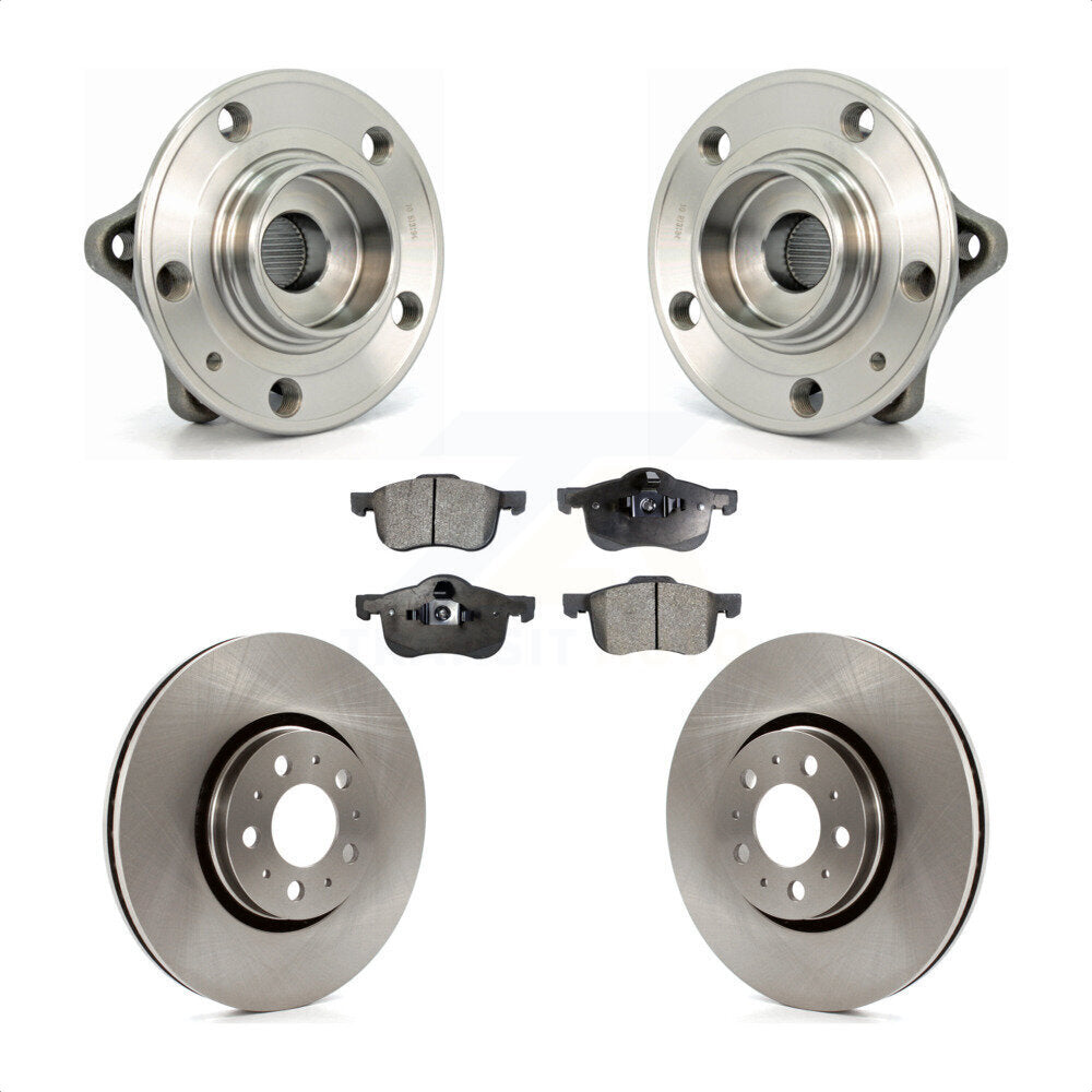 Hub Bearing Assembly Disc Brake Rotors And Pads Front Kit For Volvo S60