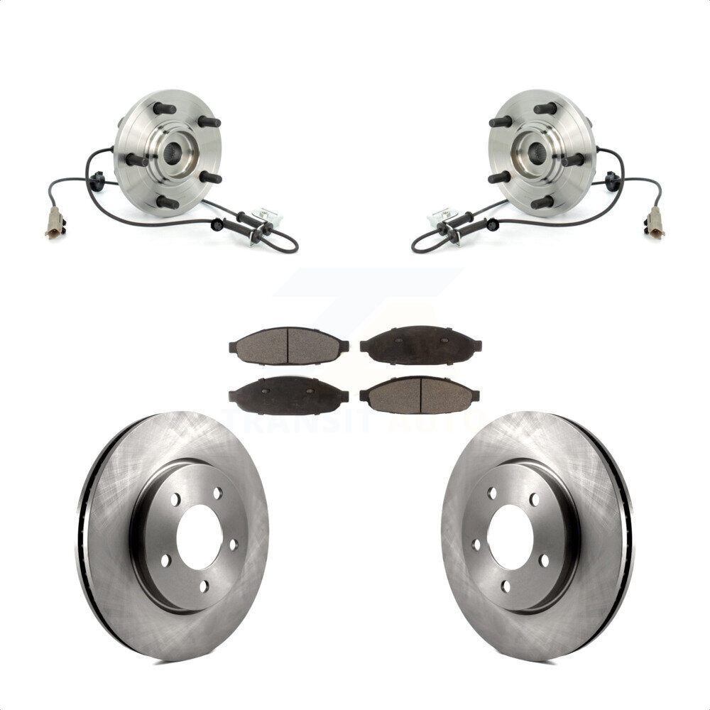 Hub Bearing Assembly Brake Rotor & Pad Front Kit For 2004-2006 Chrysler Pacifica