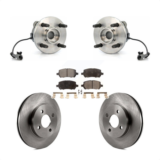 Hub Bearing Brake Rotor Pad Front Kit For Chevrolet Cobalt Pontiac G5 Saturn Ion