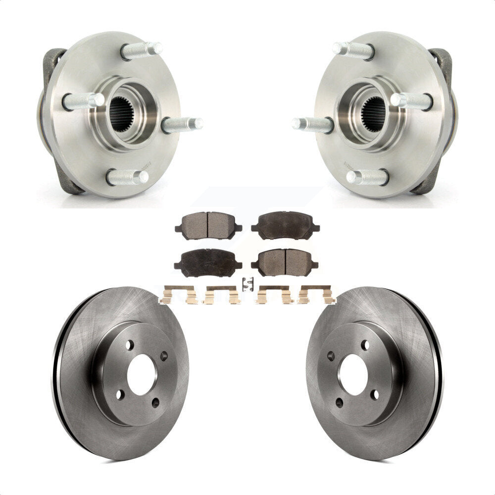 Hub Bearing Brake Rotor Pad Front Kit For Chevrolet Cobalt Pontiac G5 Saturn Ion