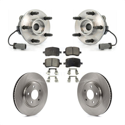 Hub Bearing Assembly Brake Rotor & Pad Front Kit For Chevrolet Cobalt Saturn Ion