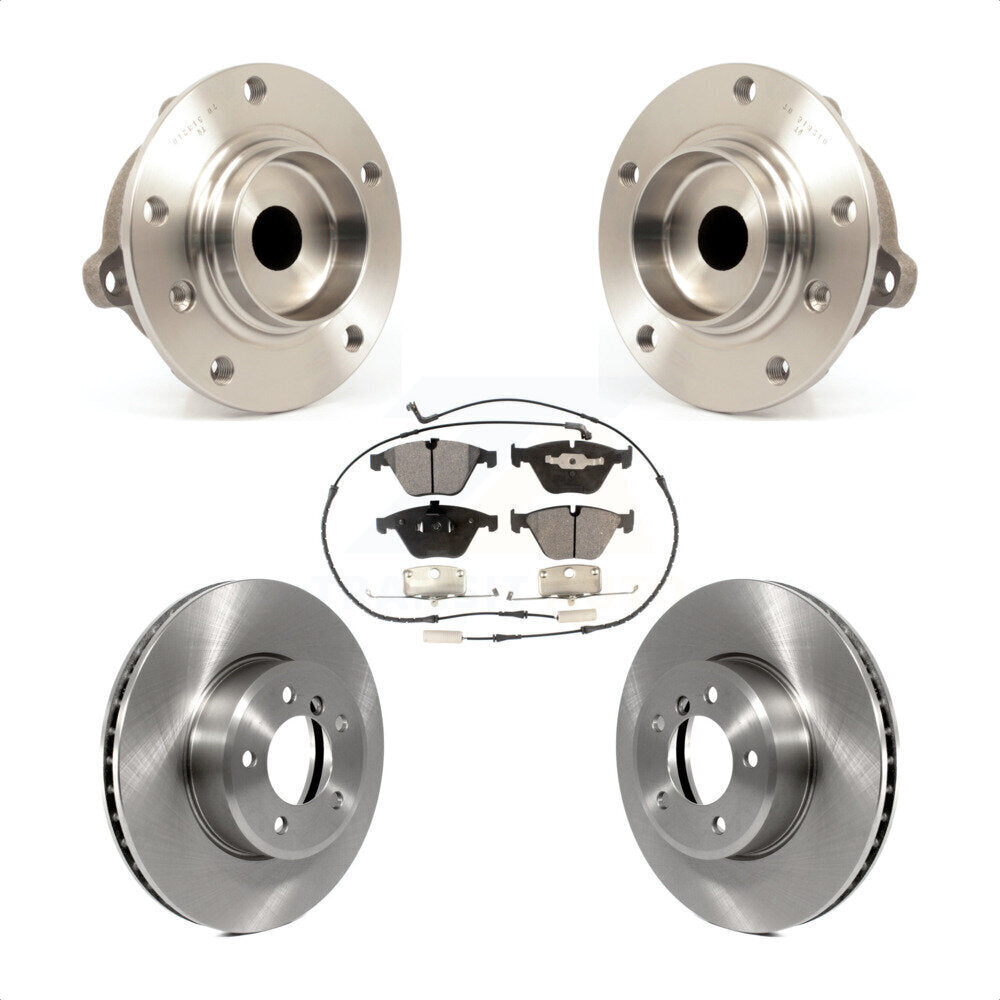 Hub Bearing Assembly Disc Brake Rotors And Pads Front Kit For BMW 530i 525i 528i