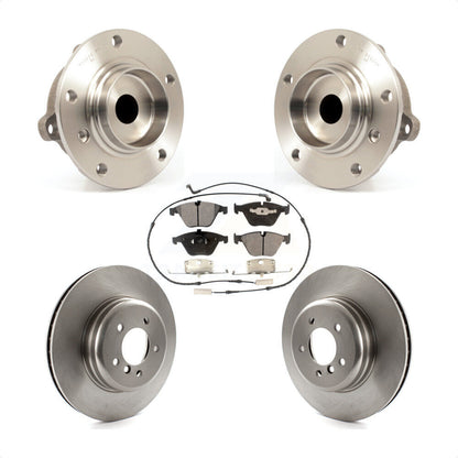 Hub Bearing Assembly Brake Rotor Pad Front Kit For BMW 650i 645Ci 550i 545i 535i