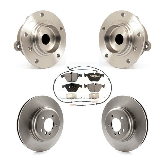 Hub Bearing Assembly Brake Rotor Pad Front Kit For BMW 650i 645Ci 550i 545i 535i