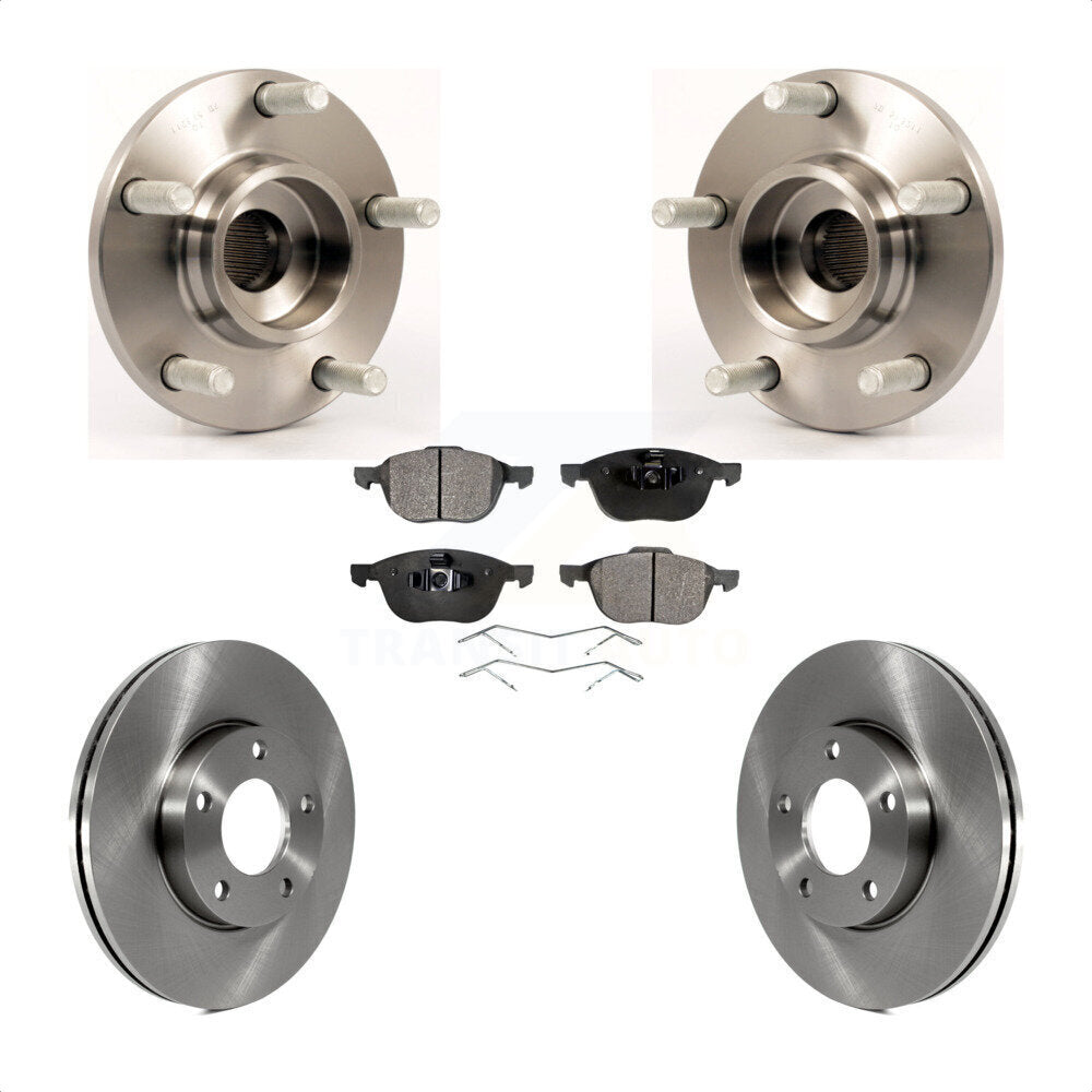 Hub Bearing Assembly Disc Brake Rotors And Pads Front Kit For Mazda 3 2.0L