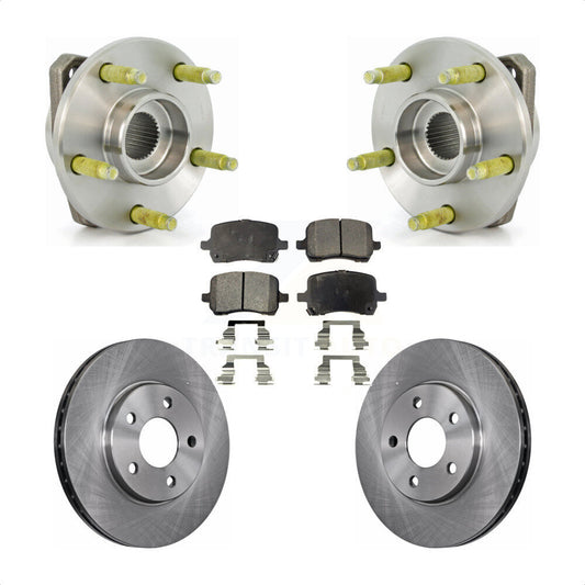 Hub Bearing Assembly Disc Brake Rotors And Pads Front Kit For Chevrolet Malibu