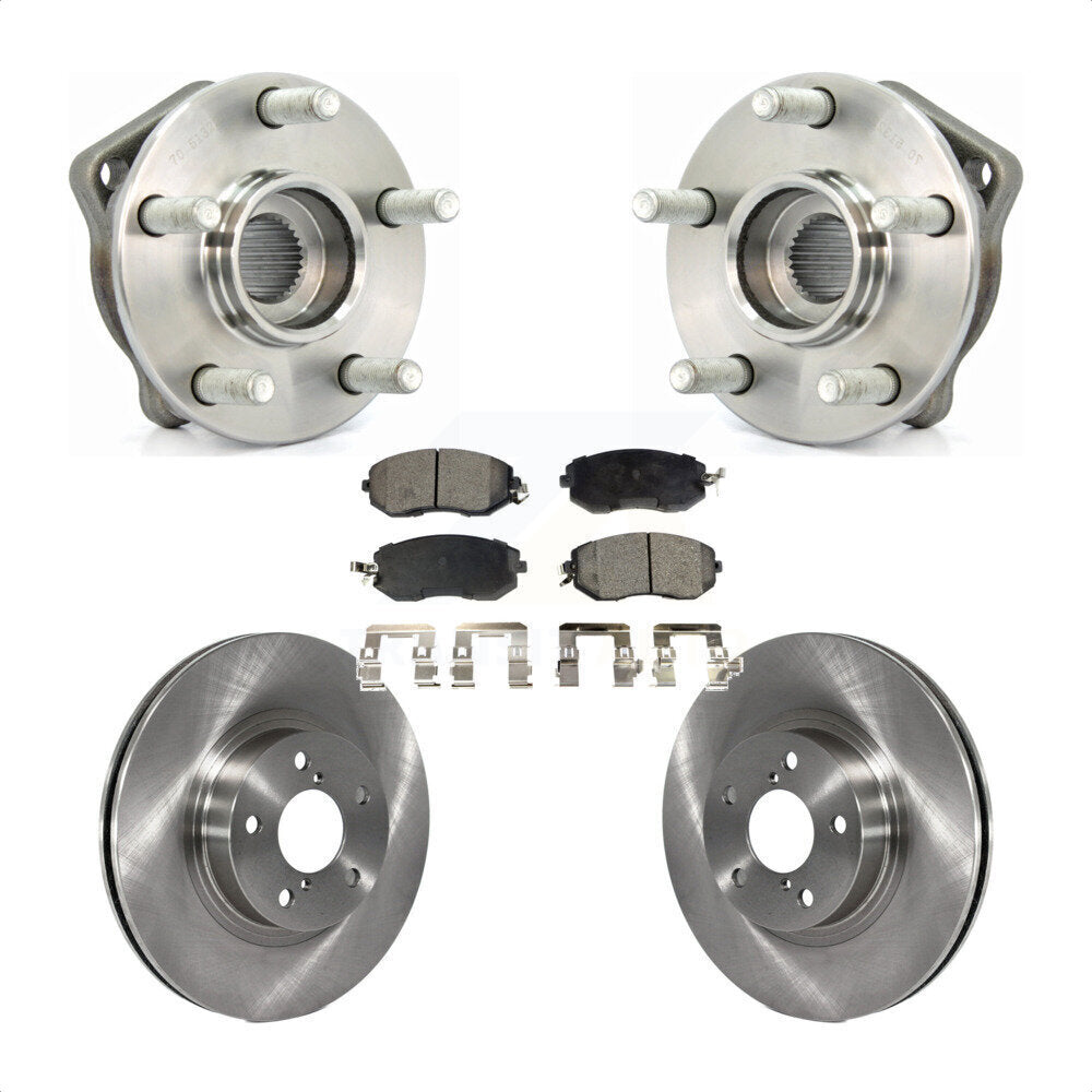 Hub Bearing Assembly Disc Brake Rotors And Pads Front Kit For Subaru Impreza