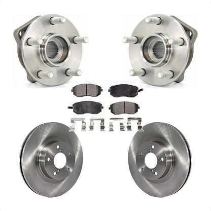 Hub Bearing Assembly Disc Brake Rotor & Pads Front Kit For Subaru Impreza Legacy