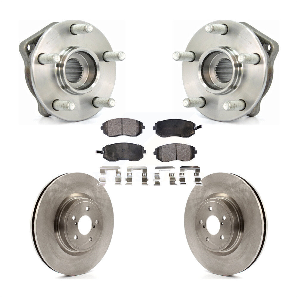 Hub Bearing Assembly Disc Brake Rotors And Pads Front Kit For Subaru Legacy