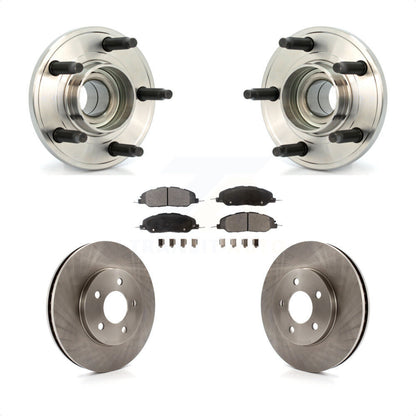 Hub Bearing Assembly Disc Brake Rotors And Pads Front Kit For Ford Mustang