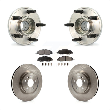 Hub Bearing Assembly Disc Brake Rotors And Pads Front Kit For Ford Mustang