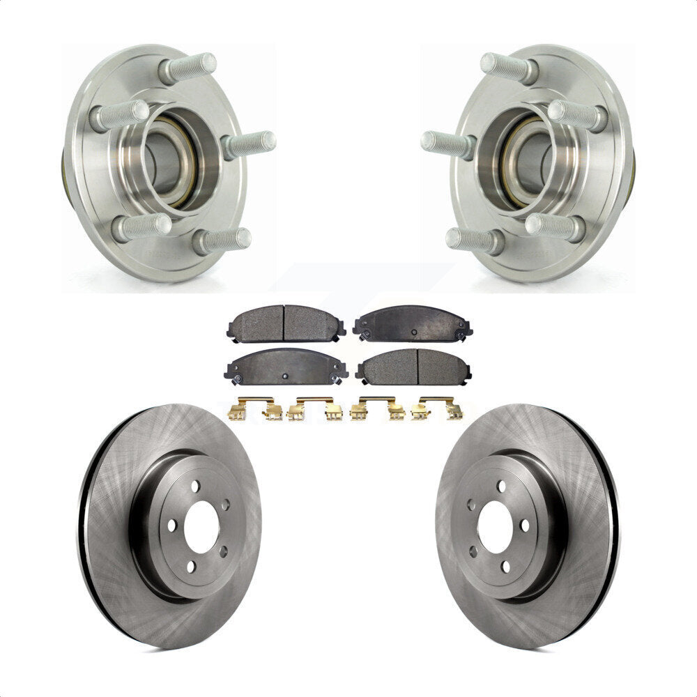 Hub Bearing Brake Rotor Pads Front Kit For Dodge Chrysler 300 Charger Challenger