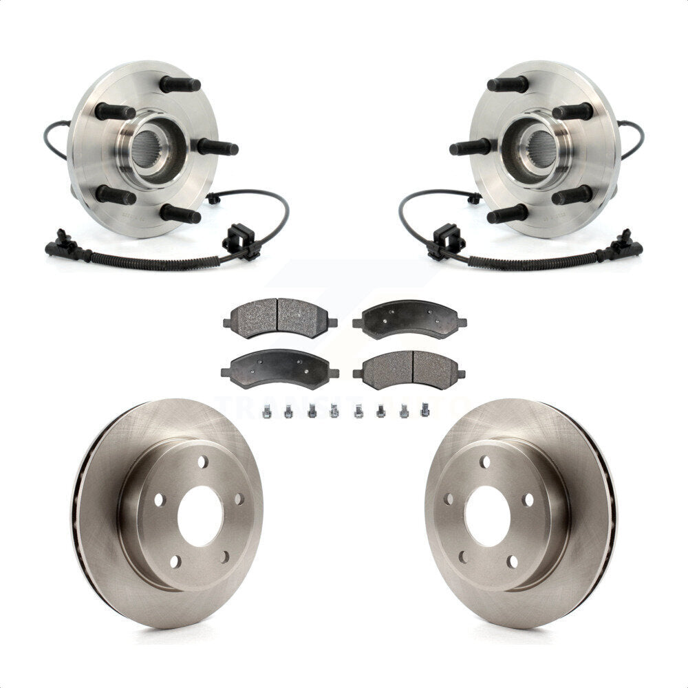 Hub Bearing Brake Rotor And Pad Front Kit For Dakota Dodge Ram Mitsubishi Raider