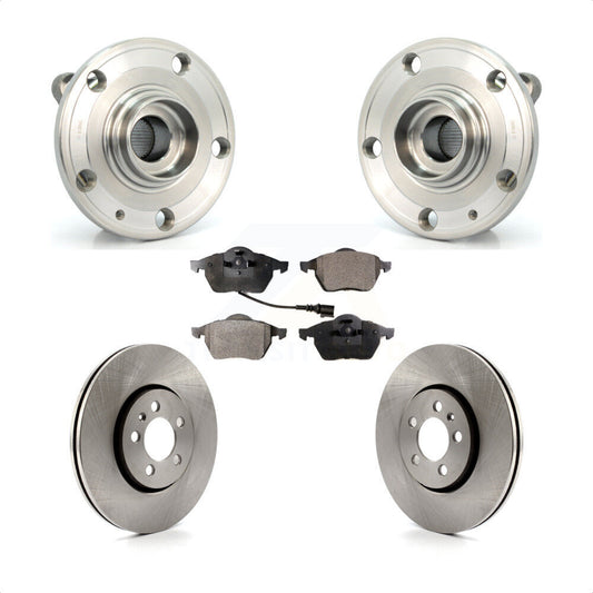 Hub Bearing Assembly Disc Brake Rotors And Pads Front Kit For Volkswagen Jetta