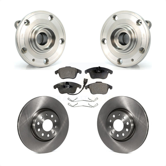 Hub Bearing Disc Brake Rotor Pads Front Kit For Volkswagen Tiguan Passat Audi Q3