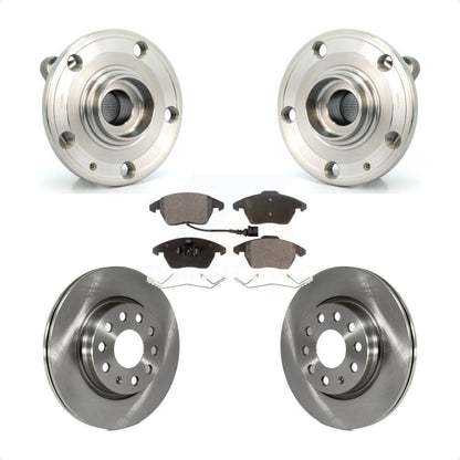 Hub Bearing Disc Brake Rotor & Pads Front Kit For Volkswagen GTI Audi A3 Quattro