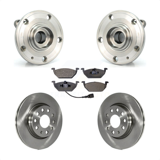 Hub Bearing Assembly Disc Brake Rotors And Pads Front Kit For Volkswagen Jetta