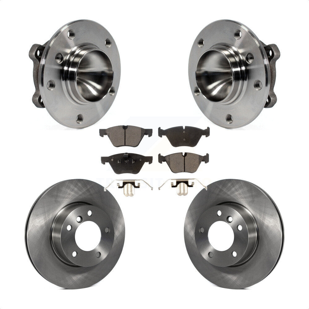 Hub Bearing Assembly Disc Brake Rotor Pads Front Kit For BMW 128i 328i 323i 325i