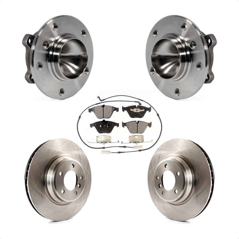 Hub Bearing Assembly Disc Brake Rotor And Pads Front Kit For BMW 335i 335is 335d