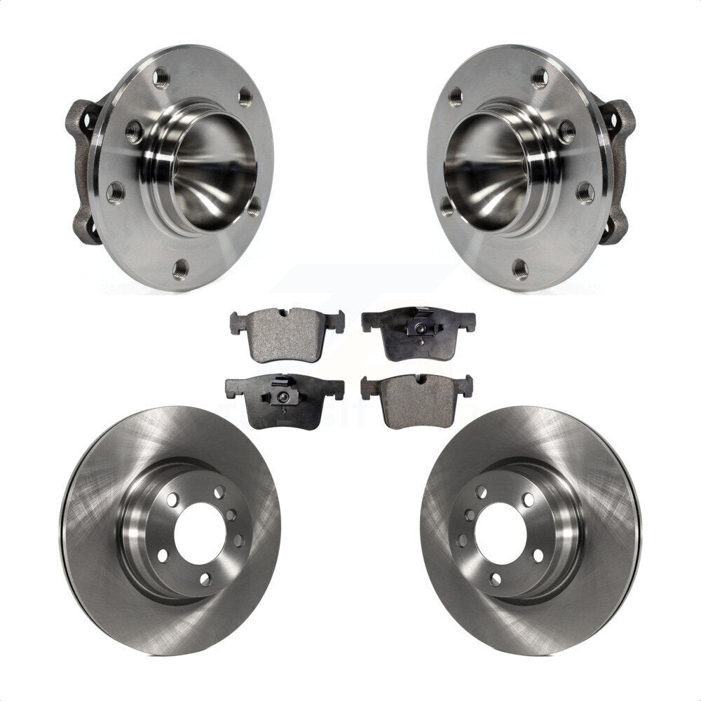 Hub Bearing Assembly Brake Rotor Pad Front Kit For 2012 BMW 328i Sedan with 3.0L